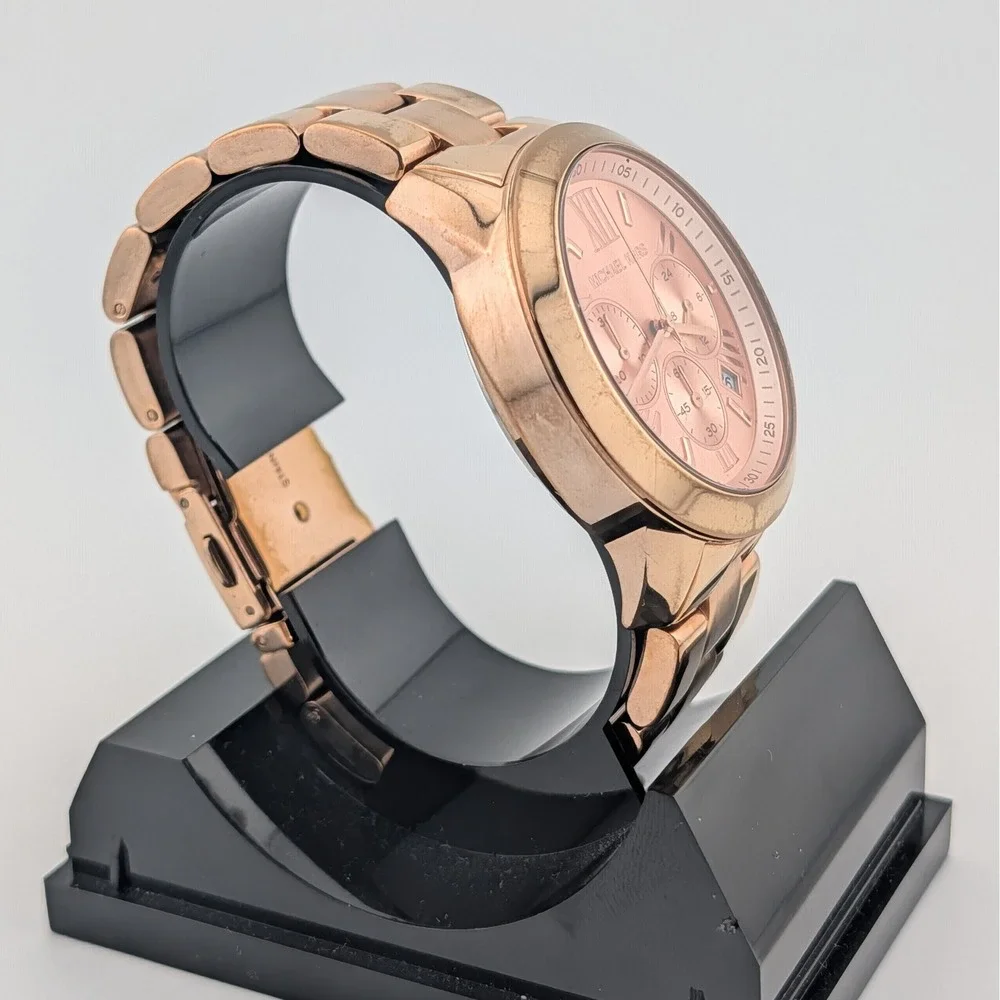 Michael Kors MK5778 Stainless Rose Gold Chronograph Watch 40mm Extra‎ Links